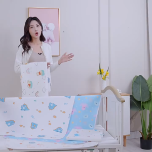 Phanqy Baby Diaper Changing Mat Reusable Waterproof Cartoon Urine Pad Kids Changing Mat For Baby
