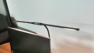 2-Headed LED Desk Lamp for Office Home Eye-Caring Architect Lamp with Clamp USB 3 Color Flexible Adjustable Lighting Table Lamp