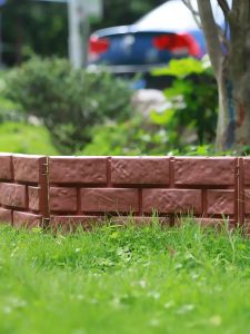 Garden Edging Border DIY Decorative Flower Grass Bed Border Interlocking Landscaping Edging Stones Brick Effect Plastic Outdoor Lawn
