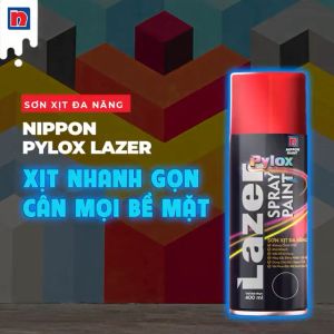 Sơn xịt đa năng Pylox Lazer Màu Phản Quang - 1002 PINK - Chính hãng NIPPON PAINT - Dung tích 400ml