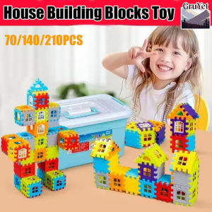 Children Early Education Educational Toy House Building Blocks Baby Handmade Diy Bungalows Castle with Windows Removable