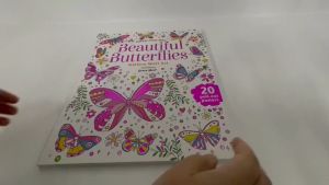 Colour Your Own Beautiful Butterflies Wall Art Colouring Book For Young Adult with Pull Out Pages