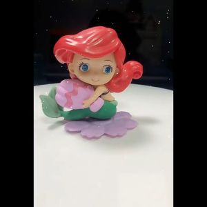 Solid Hug Shell Mermaid Flower Base Mini Q Version Cartoon Doll Birthday Cake Decoration Toy