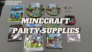 Minecraft Adventure Party Supplies SET/Minecraft Party Decoration/Event /Birthday【Fireheart Warrior】