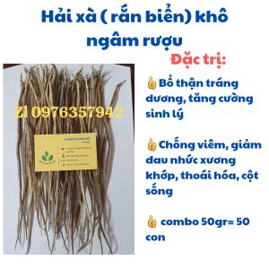 Hải xà khô nguyên con 50gr – Dùng ngâm rượu bồi bổ gân cốt hỗ trợ xương khớp