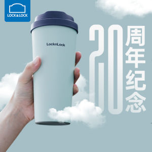Lock＆Lock 20th Anniversary Stainless Steel Insulated Water Bottle Men Women Thermal Cup Coffee Cup 550ml Plastic Lid