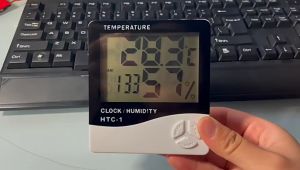 [Ready stock]  Digital Hygrometer Thermometer Indoor Room Thermometer Humidity Monitor Temperature Humidity Gauge Meter数显温湿度计家用高精度HTC-1室内外电子干湿温度计HTC-2带线探头