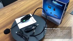 3 in 1 Mini Microphone Wireless Lavalier Microphones with Speaker 2.4G Cordless Mics with Noise Reduction-Professional Video Recording Lav Mic