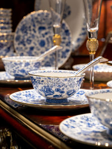 COMEPUSSI | Chinese Style Enamel Colored Ceramic Dinner Set