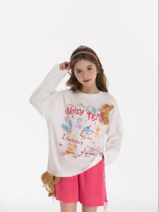 Cute Sweet Floral Print T-Shirt Loose Fit