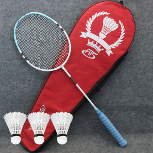 Ultra-Light Carbon Fiber Badminton Racket Single And Double-Sided Durable Offense Type for Men And Women Beginner Level