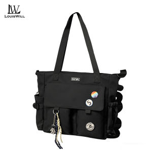 LouisWill Fashion Shoulder Bag Waterproof Large Capacity Commuting Bag Casual Lightweight Crossbody Bags Outdoor Travel Messenger Bag