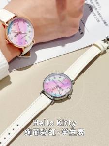 Sanrio Hello Kitty Kids Quartz Watch with 30M Waterproof PU Leather Cute Luminous Timepiece Girls / Kids Watch 267