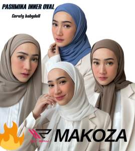 Hijab Pashmina Oval Belakang Plus Inner