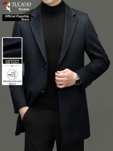 TUCANO | Mens Mid-long Silk-wool Blend Coat