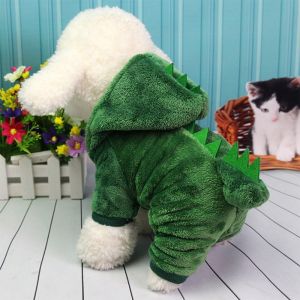 Pet Cartoon Clothes Dog Cat Soft Cotton Hoodie Sweater Puppy Funny Dinosaur Tiger Costume