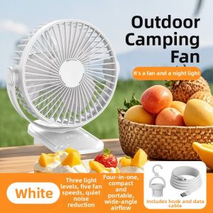 KUWUBIANJING | Clamp On Fan Adjustable Head Charging Home Multifunction Silent Powerful Circulation