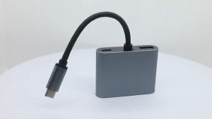 2 IN 1 USB C To HDMI 4K 30Hz VGA Adapter USB 3.1 Type C USB-C to VGA HDMI Video Converters
