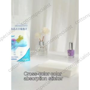 [ READY STOCK ] 50pcs Anti Cross-Dyeing Clothes Paper Sheets Absorbent Laundry Tablets Washing Machine Accessories