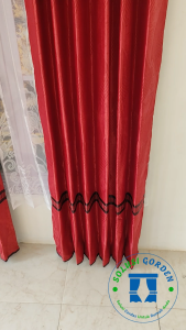 Gorden Jendela Ruang Tamu Mewah Kain Blackout Import Original Modern Styles Smokering