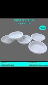 Mangkok Plastik Putih Susu Mangkok Baso (Isi 50 Pcs-WM7)