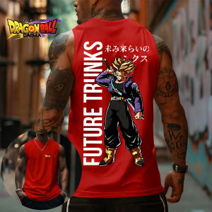 Bandai | Mens Dragon Ball Future Trunks Retro Printed Vest Can Be Used for Gym Fitness Street Tide Outdoor Running and Other Scenarios