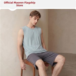 MiiOW | Men Summer Ice Silk Modal Sleepwear Set