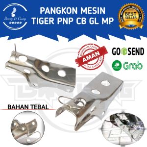 B&C - Pangkon Dudukan Mesin Honda Tiger Revo Tirev pnp CB GL MP Megapro Crom Tebal Murah / Pangkon Mesin Tiger Revo / Dudukan Mesin Tiger Crom