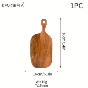 Wooden Cutting Board with Handle Food-Safe for Meat Fish Cheese Fruits Pizza for Home Restaurant Use Elegant Kitchenware