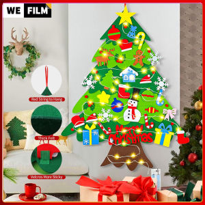 DIY Felt Christmas Tree Christmas Decoration for Home Navidad Noel 2024 New Year Christmas Ornaments Santa Claus Xmas Kids Gifts