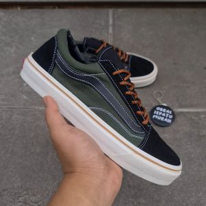 OBRAL SEPATU VANSSE OLD SKOOL GREEN BLACK IMPORT QUALITY 36-43 SNEAKERS HIJAU SEPATU VULCANIZED KANVAS ARMY MURAH 100%