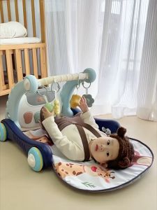 Thảm nằm chơi phát nhạc kèm xe tập đi 4 trong 1 giành cho bé từ 3-6 tháng và 0-1 tuổi