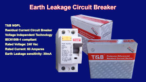 RCD - Residual Current Device 63A / 30mA Earth Leakage Protection T&B Voltage Independent RCD