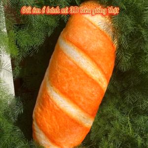 Gối ôm ổ bánh mì 3D độc đáo (25cm---2m) vải nhung siêu đẹp mềm mịn hàng loại 1 cao cấp