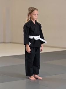 FLUORY | Childrens Brazilian Jiu Jitsu BJJ Judo Training Uniform Without Belt Boys and Girls Standard Professional Jiu Jitsu Uniform