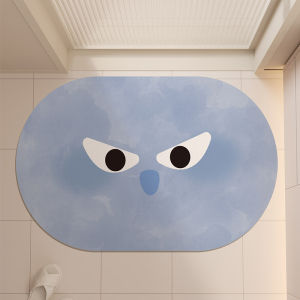 Bathroom Mat Cartoon Cute Diatom Mud Absorbent Toilet Door Entrance Non-Slip Rug Modern Simple Style Home Use Bathroom Carpet