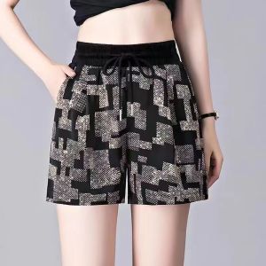 Ice Silk Quick Dry Wide Leg Pants Skirt Shorts Women Summer Thin Small Size Large plus Size Casual Hot Pants Five Sports Pants