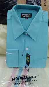 Wendya.T Kemeja Formal Reguler Warna Biru Wardah✓Kemeja Pria Polos Lengan Panjang
