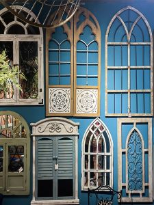 Fake Window Decoration Wall Home Artificial Wooden Nordic American Retro Creative Iron Bed & Breakfast Wall Decoration Decorative Wall Hangings