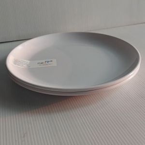 จานกลมเมลามีนเนื้อหนาทรงใบบัวสีขาวขนาด10นิ้วจากNextplus