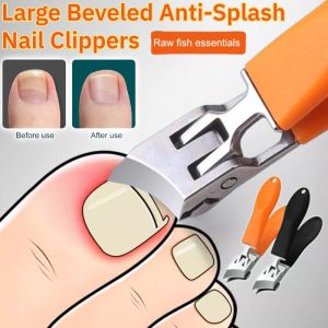 [Must-Have For Paronychia] Large Beveled Anti-Splash Nail Clippers  Deep into the Groove of the Nail Pointed Nail Clippers