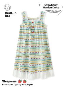 DAISONG | Outer Wear Cotton Strap Sleep Dress With Padding