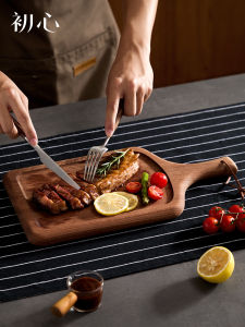 Antibacterial Wooden Steak Plate Home Use Cutting Board Anti Mold Fruit Slicer Pizza Western Cuisine Small Tray Rectangular Shape