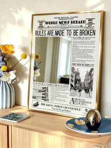 YASISHA | Creative Design Bauhaus Style Mirror Wall Art for Entryway or Living Room