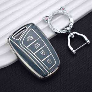 For Hyundai Grandeur HG Sedan Genesis G80 Santa Fe 3DM Grand SantaFe 2018 IX45 EQUUS Azera TPU Remote Key Case Cover Holder