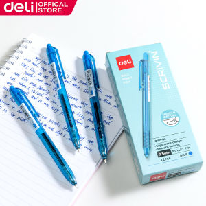 Deli 0.5mm Press Ballpoint Pen Smooth Writing Ballpen EQ105