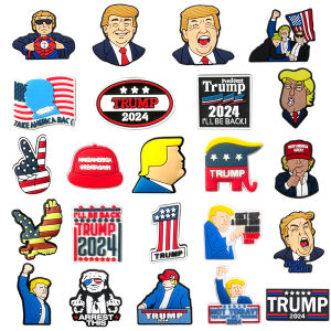 Hot Toys | 23pcs Cartoon United States President for Shoe Charms pvc DIY Shoe Accessories for Classic Clog Shoe Decoration Kids Gifts