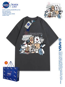 NASA Joint Name Pure Cotton Short Sleeve T-Shirt Womens Summer Small Oversize Trendy Loose Half Sleeve Large Version Tops