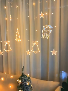 OOKAS Fairy Lights String Lights LED Christmas Lights Snowflake Star Curtain Lights Party Decoration