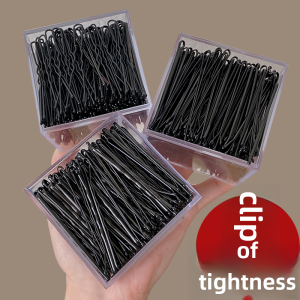 Black Hair Clip Mini Black Hairpin Headwear Hair Card Edge Clip Wave Fixed Hair Clip for Women